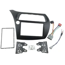 Para Honda Cívico Doble Din Fascia Radio DVD Estéreo Panel de CD tablero De Montaje de Instalación Kit de Ajuste Bisel Marco Frontal Con Alambre Harne