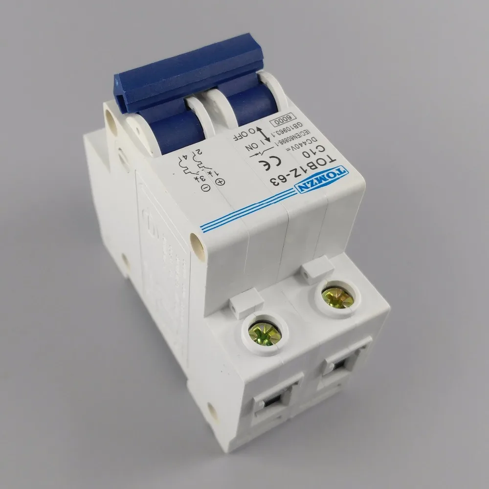 2P 10A DC 440V автоматический выключатель MCB C Кривая