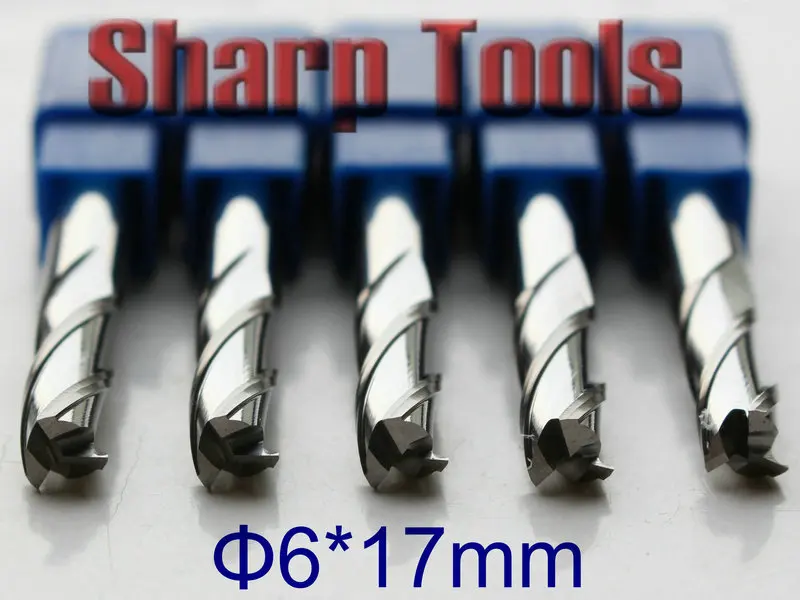 

6x17mm Woodworking Milling Cutters Router Bits, 3 Flute End Mill Cutter Carbide Tungsten CNC Router Wood Bit for Smooth Cutting