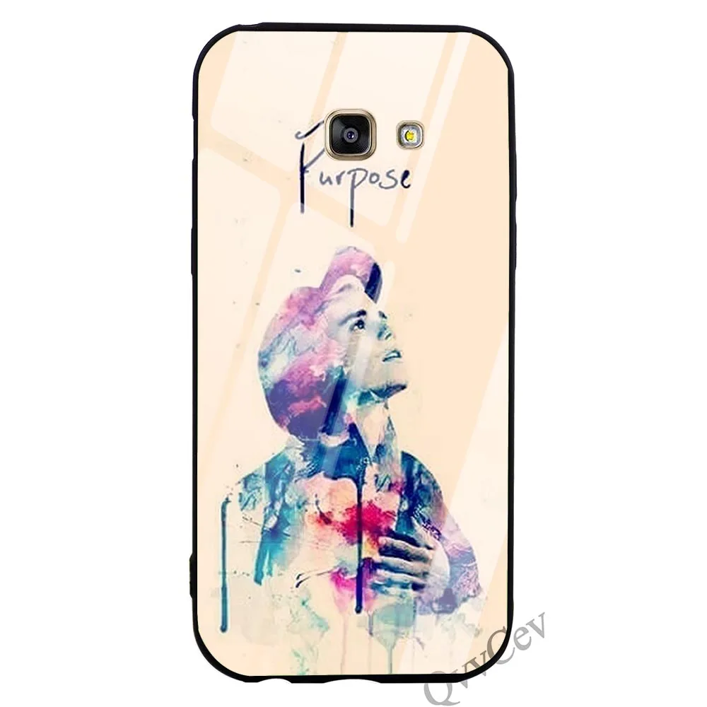 Hybrid Justin Bieber Tempered Glass Phone Cover for Samsung S9 Case S7 Edge Note 8 9 Galaxy S8 Plus S10 Cases