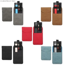 Portable Ultra Thin Mini Slim Leather Wallet Pocket Carrying Pouch Storage Bag for JUUL Pods for MYLE Pod System Vape Pen Kit
