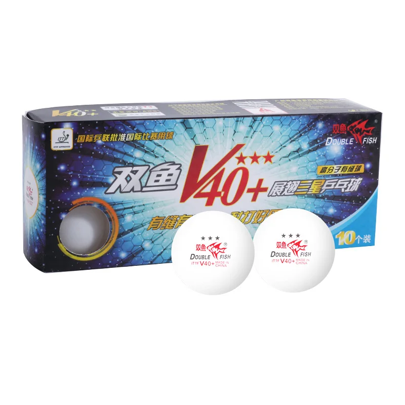 Оригинальный двойной рыбы Volant V40 + 3 звезды мячи для настольного тенниса ABS пинг