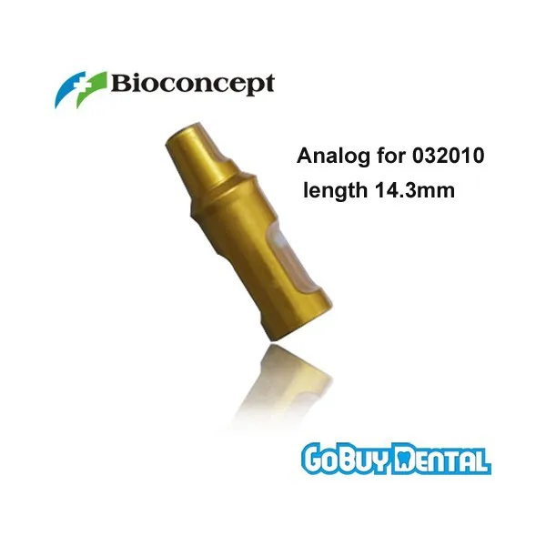 

Straumann Compatible Dental Implants Analog for 032010, yellow, length 14.3mm