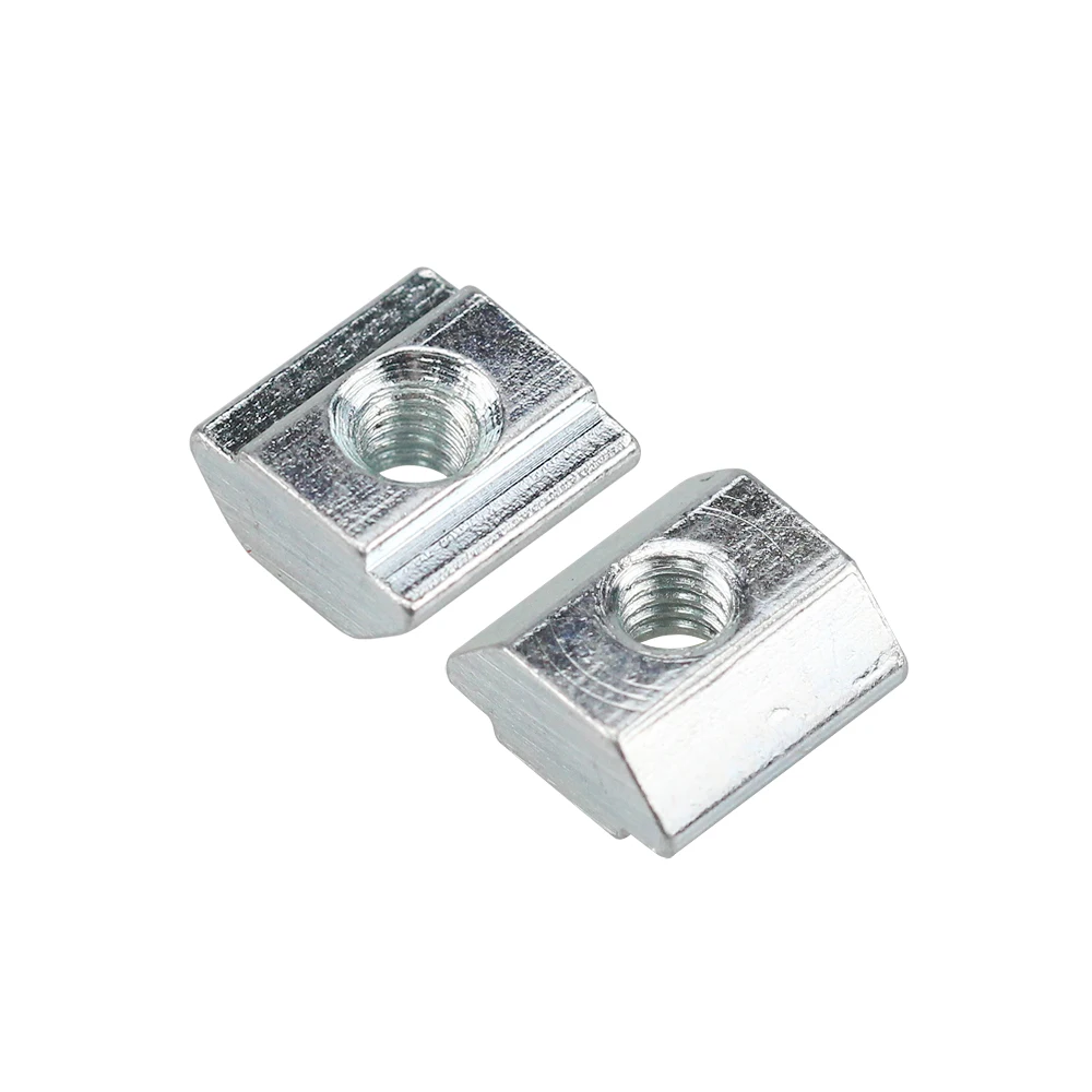 50Pcs T Sliding Nut Block Square Nuts M3 M4 M5 M6 For 2020 Aluminum Profile Slot Zinc Coated