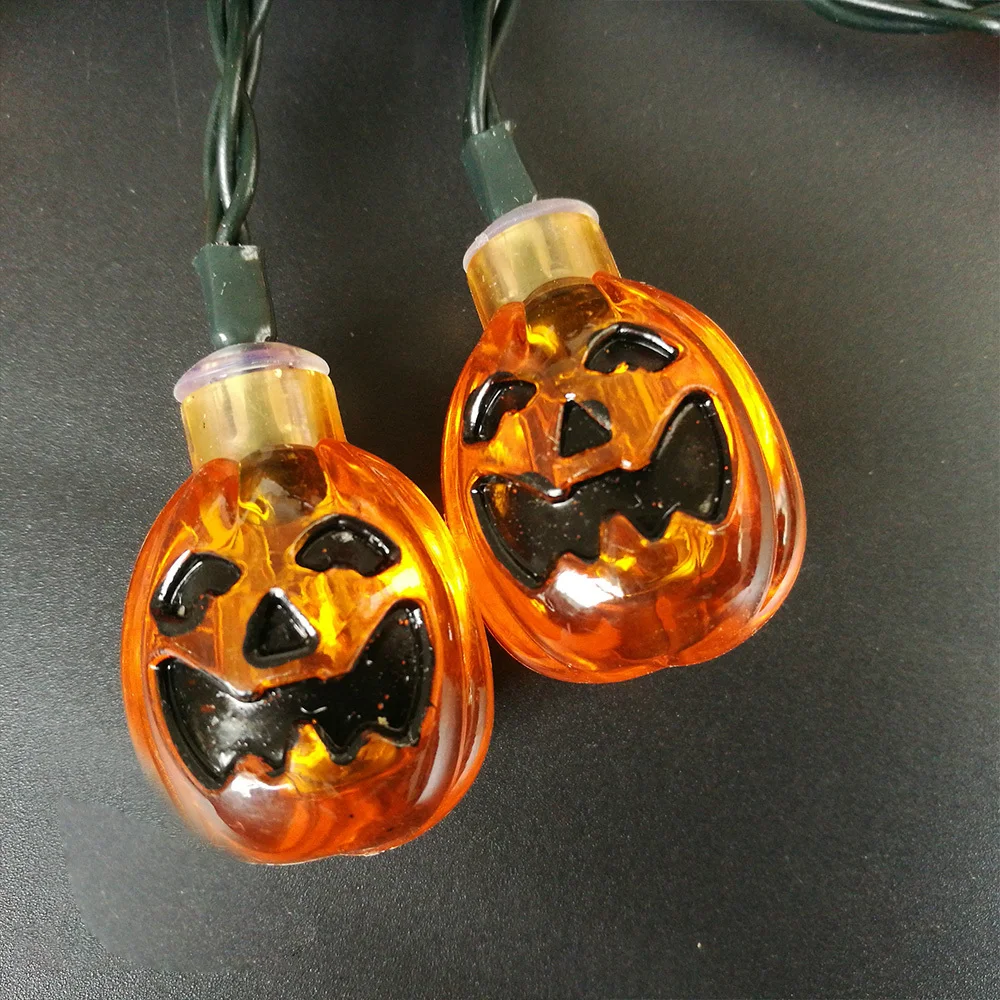 Halloween Pumpkin LED String Lights 6m Battery Operated Halloween Pumpkin String Light Halloween Party Decor Garden Decor
