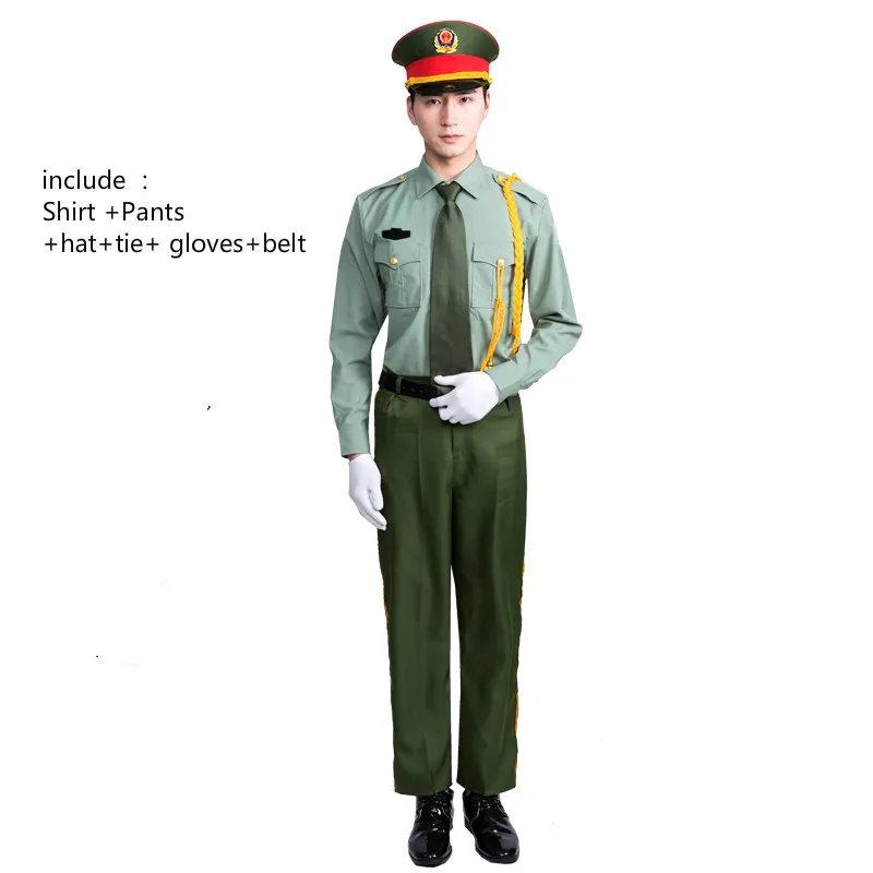 Men Long Sleeve Новое поступление армии хор производительности костюм для женщин военная форма группа барабан команды сценическое одежда - Цвет: Men Long Sleeve