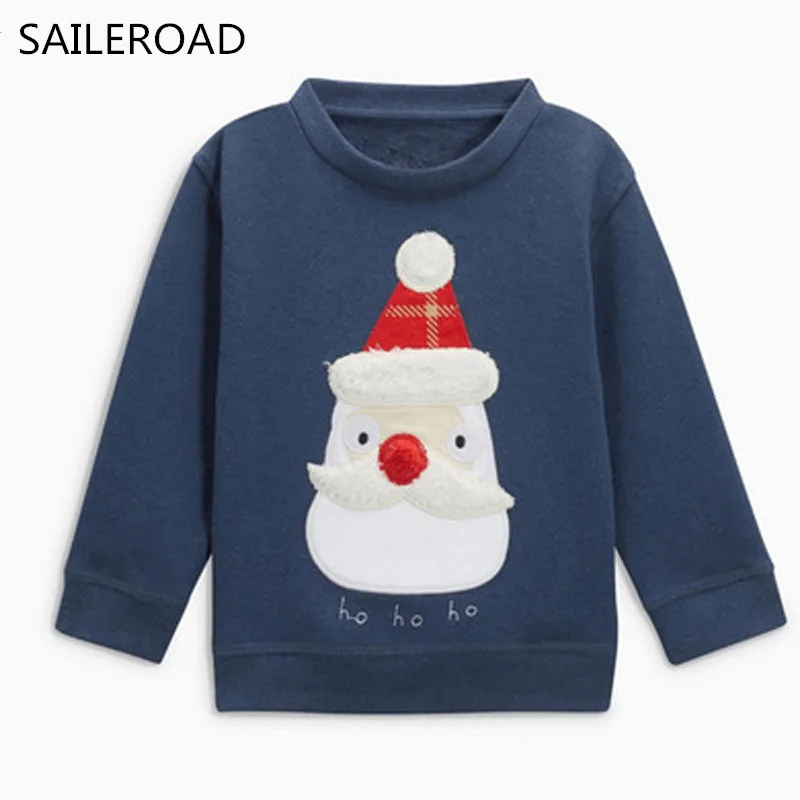 SAILEROAD/Рождество, зимний свитер с рисунком для маленьких мальчиков Санта Клаус немного толстовка с капюшоном и длинными рукавами для мальчиков, для детей Одежда для мальчиков-малышей Толстовка От 2 до 7 лет