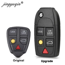 Jingyuqin 5 кнопок дистанционного флип складной ключ оболочки для Volvo XC70 XC90 V50 V70 S60 S80 C30 Сменный чехол для ключей автомобиля