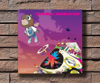 

Y382 Kanye West Graduation Music Rapper Album Cover Hot Poster Art Canvas Print Decoration 16x16 24x24 27x27inch
