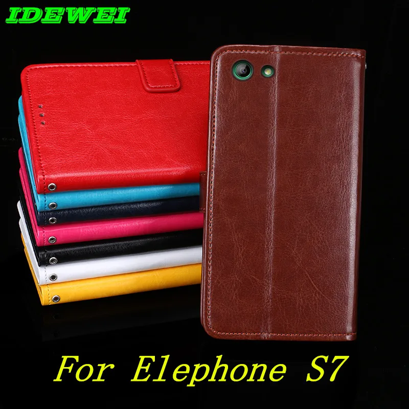 

For coque Elephone S7 case 5.5" Wallet Flip Leather & soft silicone back Skin capa For Elephone S7 S 7 Cover phones fundas pouch