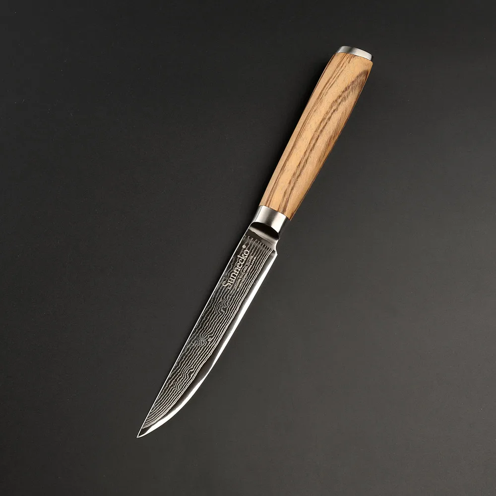 Sunnecko 5" Utility Knife Japanese VG10 Damascus Steel Blade Chef's