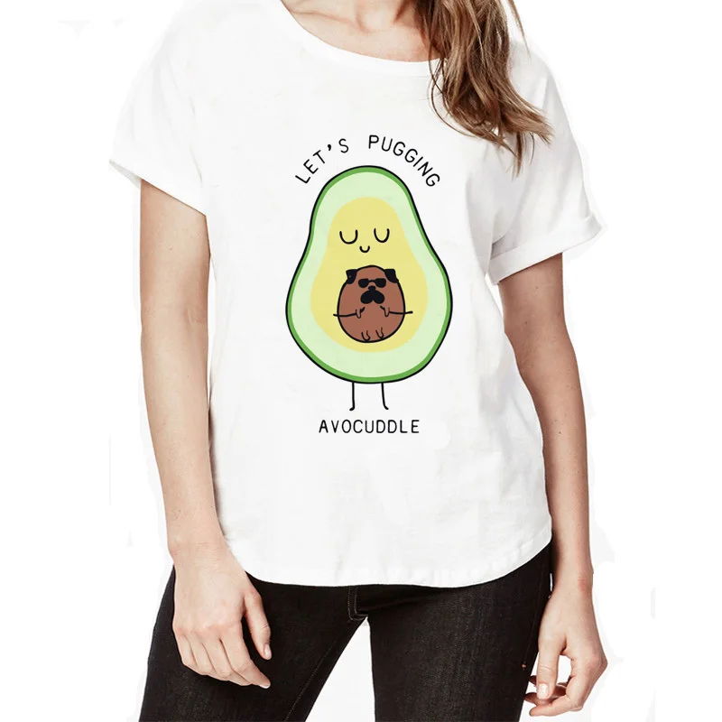 

avocado t-shirt women New Fashion 2018 Brand women white T-Shirt T-shirt women Tee Short Sleeves WT2623