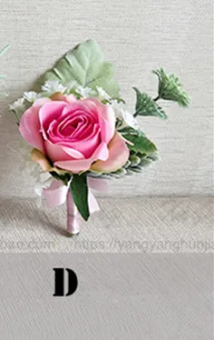 Йо Чо розовый зелень руки цветы Шелковые Розы вечерние бутоньерки на выпускной невесты жениха свадьба бутонье ягоды запястье корсаж цветы - Цвет: 1 set Corsage Wrist