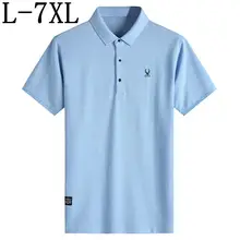 Новинка, летняя мужская рубашка поло с принтом в стиле хип-хоп, Мужская рубашка поло с оленем, короткий рукав, высокое качество, поло размера плюс, 5XL, 6XL, 7XL