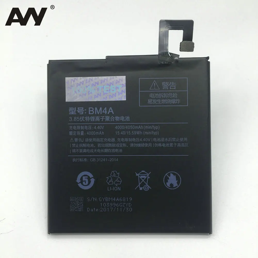 

Battery BM4A For Xiaomi Redmi Pro Redrice Pro Mobile phone Replacement Li-ion Batteries 4000mAh 4050mAh 100% Test