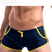 TANGNEST/Лето удобные Для Мужчин's Новое поступление модные спортивные трусы с низкой талией, сексуальные шорты-боксеры азиатские Размеры M-2XL MYP004