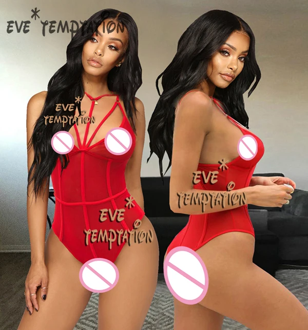 

Sexy Costumes Sleepwear Lingerie Babydoll BODYSUIT Chemise Temptation Intimate Catsuit Nightwear Lenceria red W023