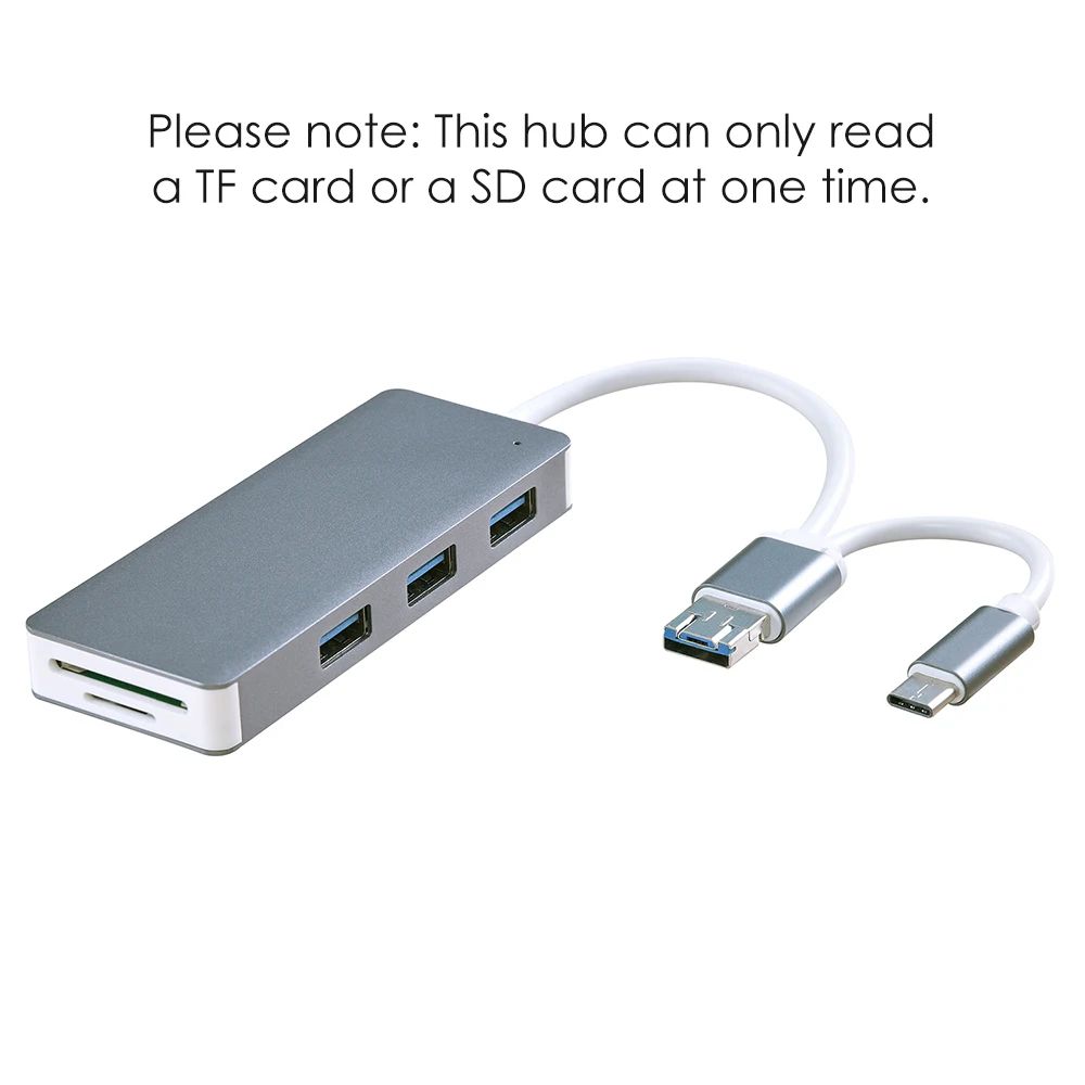 Hz-0010 USB 3,0 Тип C микро-концентратор-картридер разветвитель мульти Spliter концентратор комбинированный концентратор многопортовый Интерфейс удлинитель адаптер