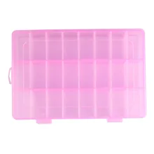 Fashion High Quality Adjustable 24 Compartment Plastic Storage Box Jewelry Earring Case drop shipping Aug19