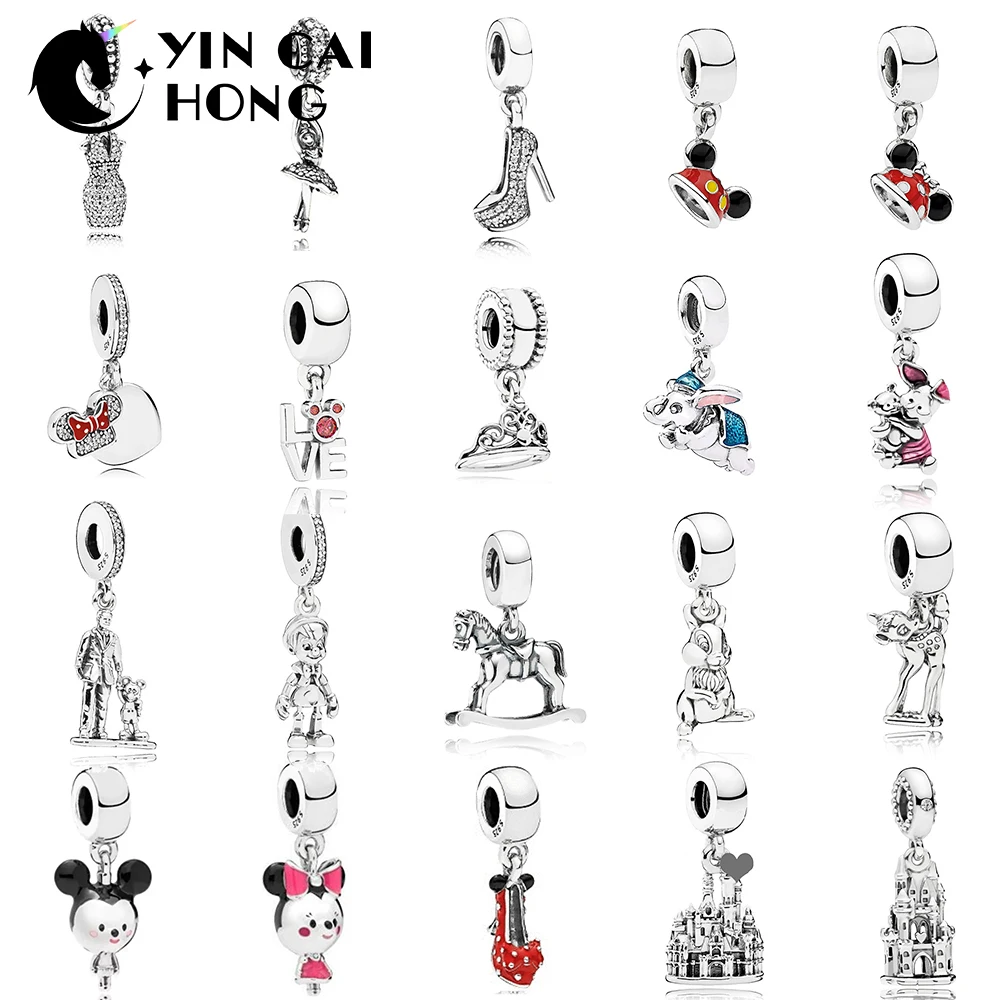 

YCH 100% 925 Sterling Silver Ballerina Tiara DRESS Rocking Horse Resort Castle Hanging Dangle Charm Pendant Limited Edition