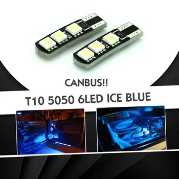 

JGAUT 12V LED T10 W5W 5050 SMD 6 led Canbus Auto Car Interior Dome Wedge Reading Light Strobe Lamp Bulb With Remote Control