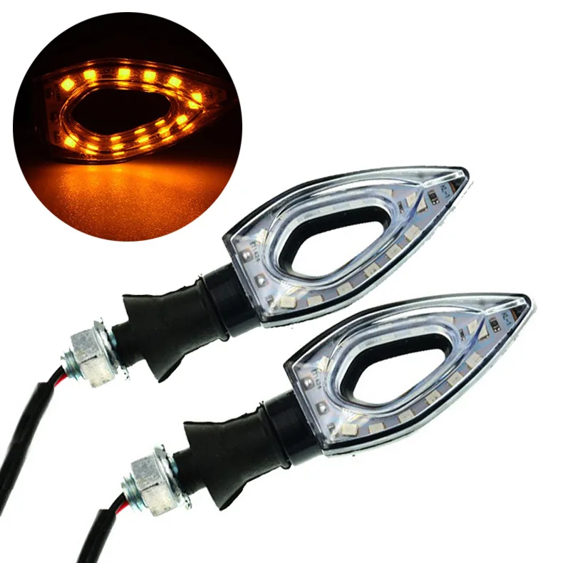 

2pcs 12 LED 12V Universal Flashing Motorcycle Turn Signal Light Top quality Indicator Light Blinker Light Bike Lamp Multi Colors