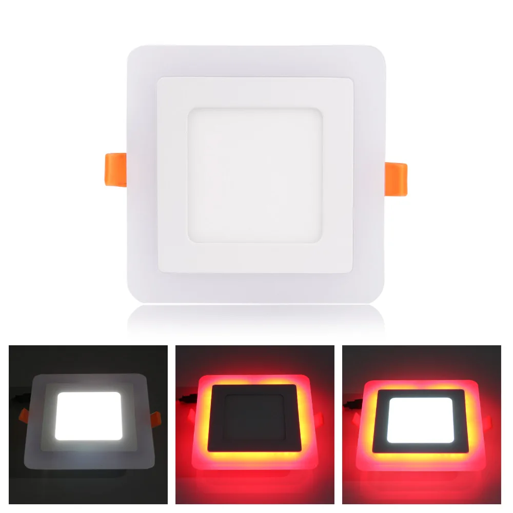 RGB Led Panel Light 6w/9w/16w/24W led downlight recessed ceiling spotlight ceiling lamps Ultra Thin Recessed LED Ceiling downlight Acrylic Panel Lamp with Remote Control 3 Models