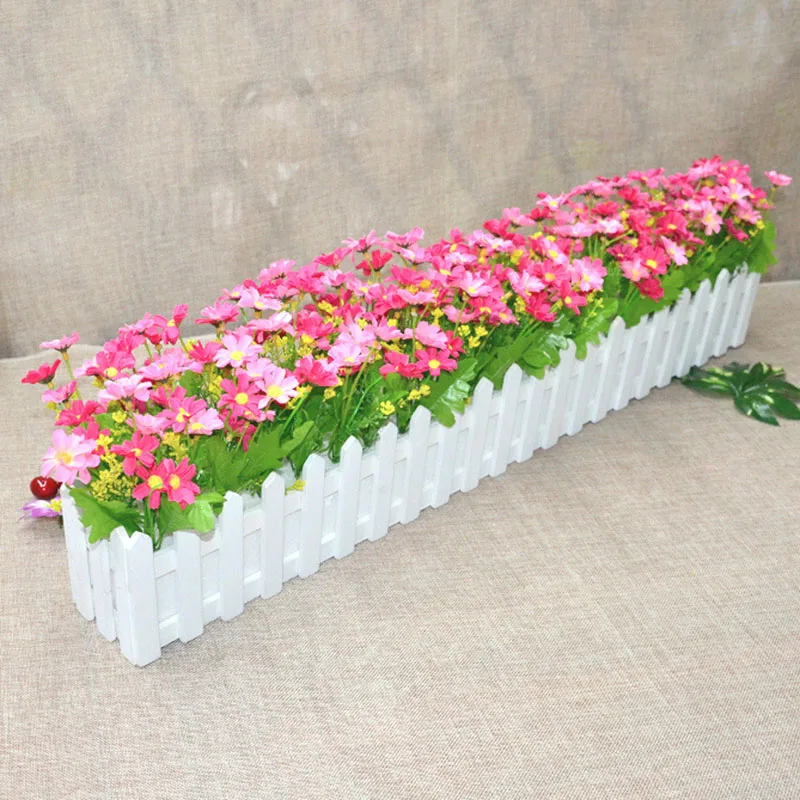 Artificial Flower Bonsai Landscape Fake Flower Fence Frame For Balcony Bar Hotel Wedding Party Exhibition Decoration