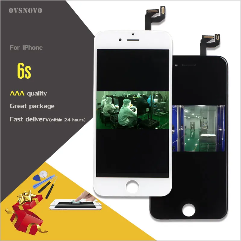 Ovsnovo без битых пикселей ЖК дисплей Дисплей для iPhone 5 5S 6 plus 6s Сенсорный экран сборки