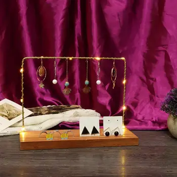 

portable Metal Pine Earring Ear Studs Display Holder Jewelry Accessory Display Stand Rack wedding ring box i