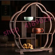 Твердая древесина Куриное Крылышко, деревянные, форма цветка сливы(большие размеры) антикварные полки, орнамент маятник стеллаж для выставки товаров