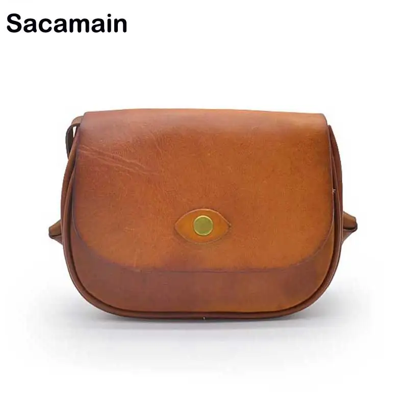 

Sacamain Brand Vintage Women Messenger Bag Bolsa Feminina Bolso Mujer Leather Shoulder Bag Saddle Crossbody Woman Bag 2018