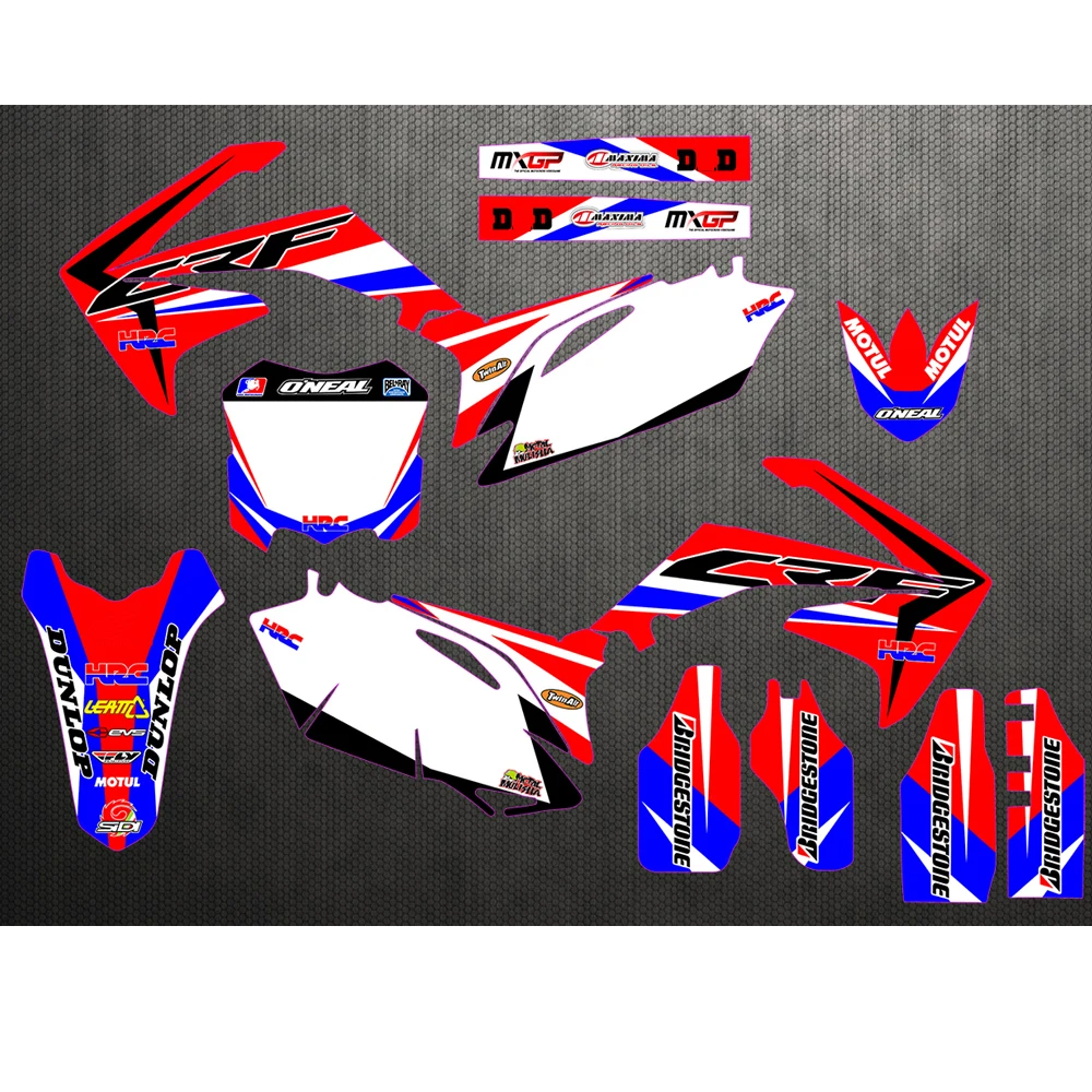 

Motorcycle New Team Graphics Background Decal Sticker Kit For Honda CRF250 CRF250R CRF450 CRF450R CRF 250 450 2010 2011 2012