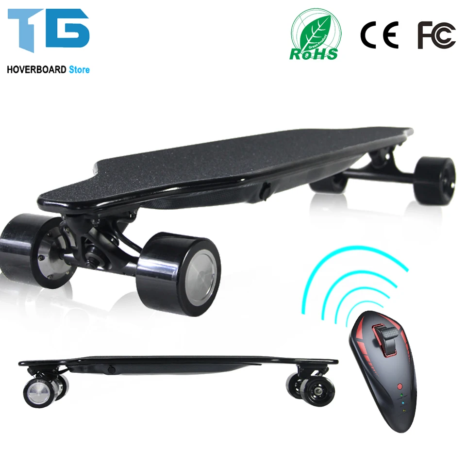 Double Drive Electric Skateboard Wireless Remote Control 2x300W Motors 4 Wheels Dual Drive