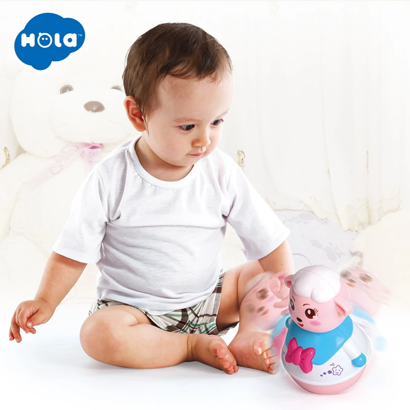 HUILE TOYS 967B Tumbler Rolling Electric Toy Roly-Poly Sheep Nodding Doll with Music & Light Educational Toy for Baby 0-12 month HUILE TOYS 967B Tumbler Rolling Electric Toy Roly-Poly Sheep Nodding Doll with Music & Light Educational Toy for Baby 0-12 month
