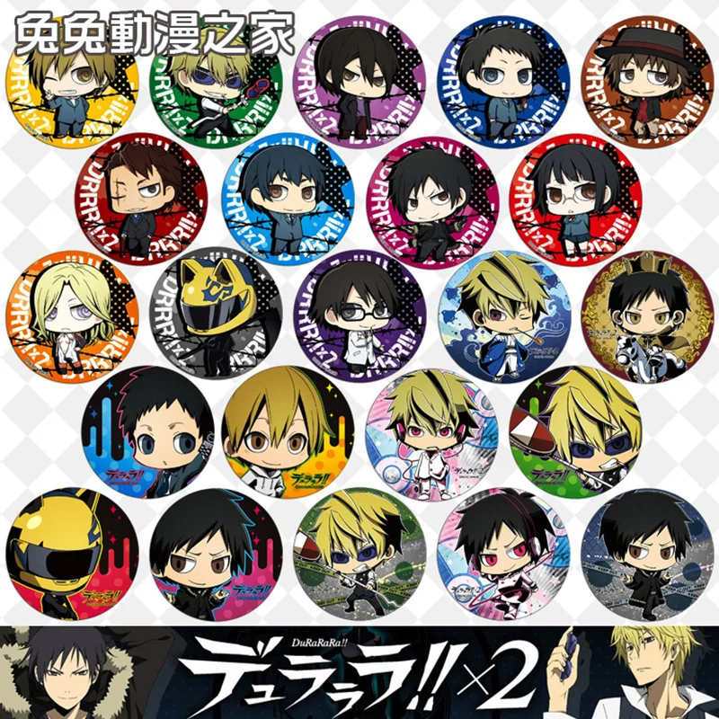 ZXFJXR 58 мм DuRaRaRa DRRR Izaya Orihara Shizuo Masaomi Celty Sturluson полный персонаж анимация Pin значок