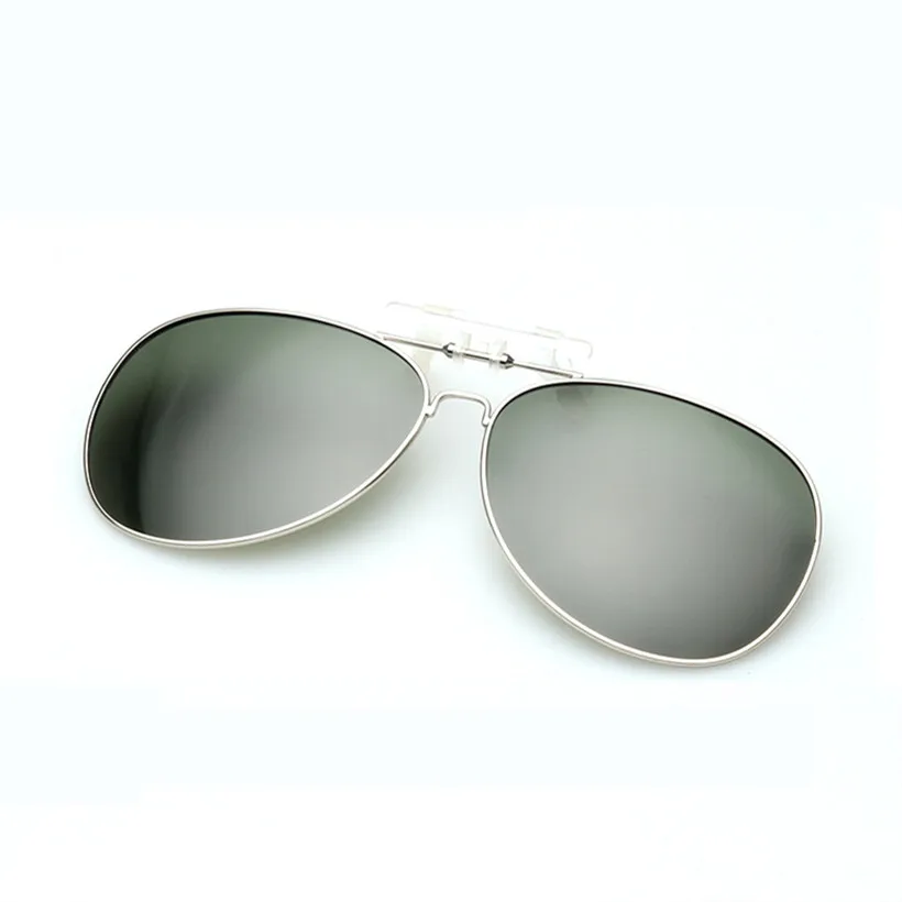 YOOSKE, поляризованные солнцезащитные очки на клипсах для мужчин и женщин, Классические солнцезащитные очки пилота, UV400, очки с клипсой для близорукости, очки для ночного вождения - Цвет линз: Mo Green