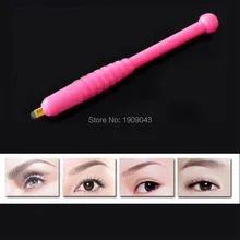 10 шт для профессионального микроблейдинга ручка с ручным татуаж бровей изогнутые лезвия 9/12 штепселный 18 булавки для микроблейдинг бровей