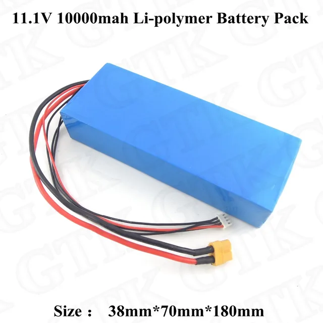 11 1v Battery Pack Large Capacity 10ah Lipo 12v Electric 11 1v Battery Pack Large Capacity 10ah Lipo 12v Electric Skateboard Lithium Ion 35c Rc