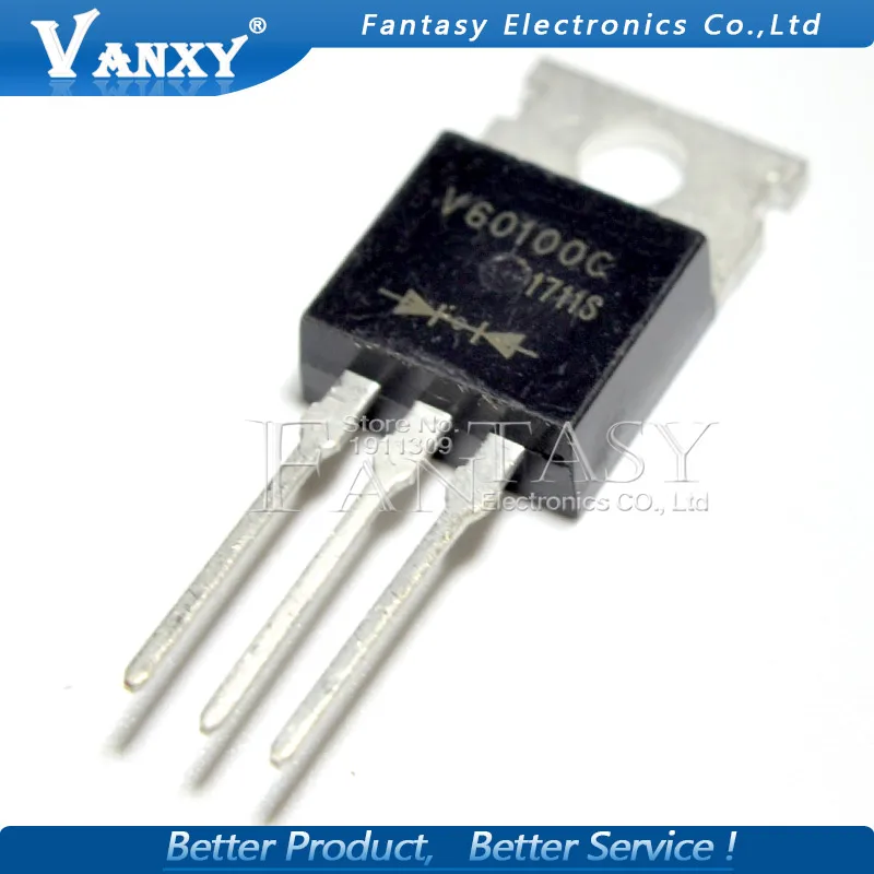 5 шт. V60100C TO-220 V60100 TO220 упакованный диод Шоттки общий катод 60A 100 в аутентичный