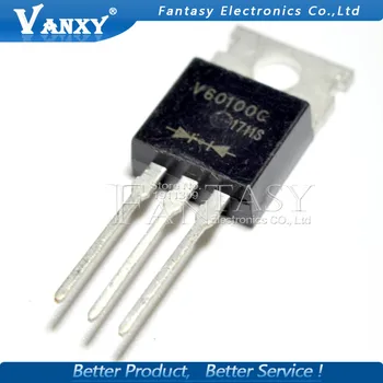 

5PCS V60100C TO-220 V60100 TO220 packaged Schottky diode common cathode 60A 100V original authentic