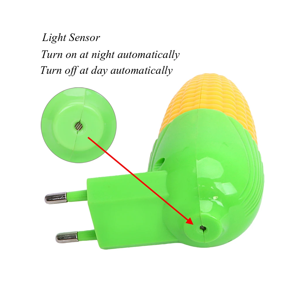 ITimo кукурузный Ночной светильник, новинка, ЕС штекер, прикроватный светильник, светильник сенсорные ночники, украшение дома, розетка, лампа, вилка-в комнате, настенный светильник