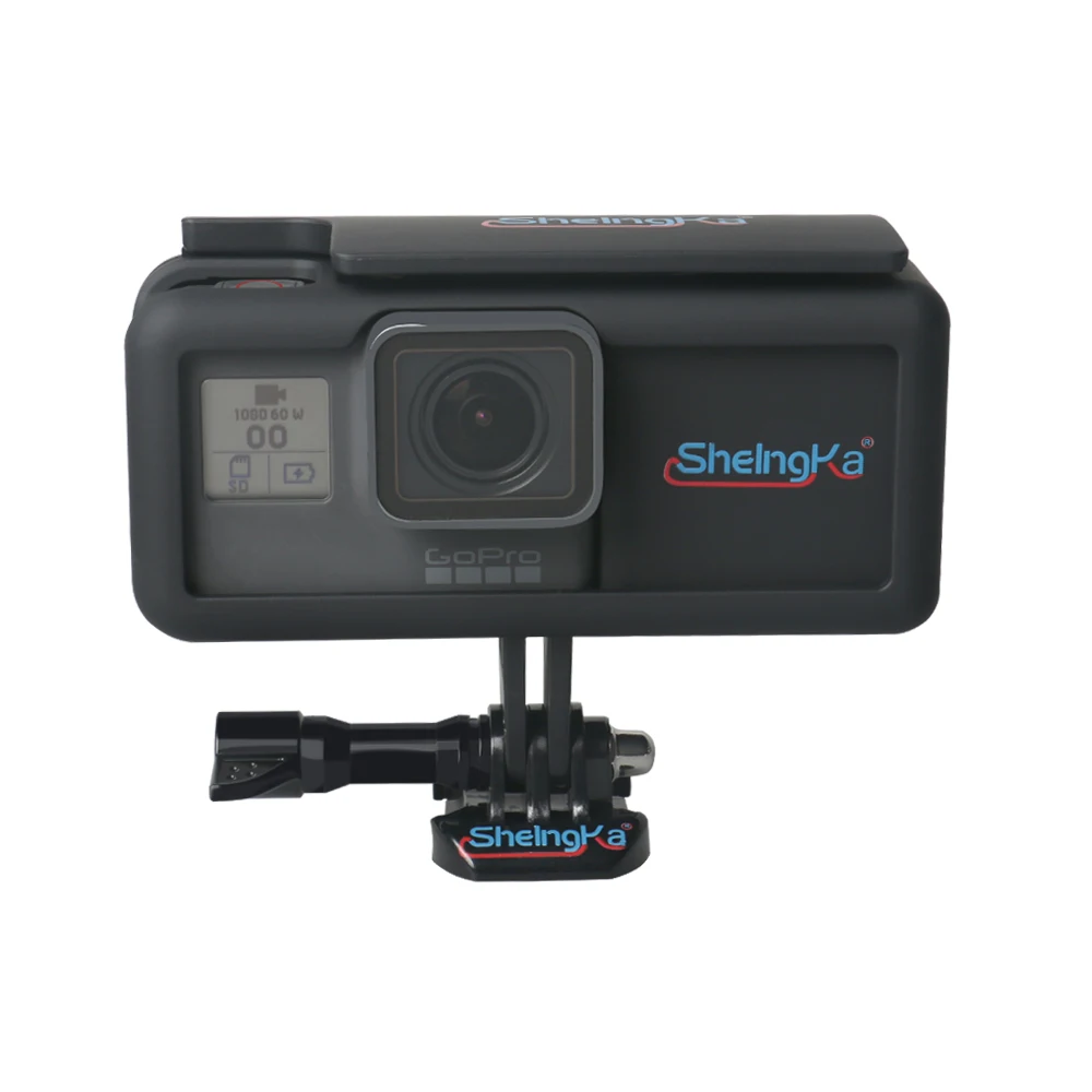 para Gopro Herói Bateria de Backup + Esqueleto de Proteção Habitação à Prova Preta do Quadro Shell para Gopro Estender Água Acessórios 5 6 7 d' - Image 2