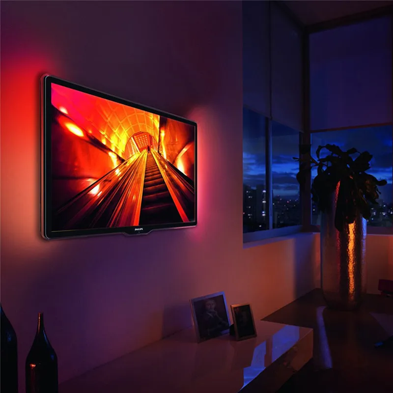 30/50/100/150/200CM Battery Powered 5050 RGB LED Flexible Strip Light + Remote Party Home Decor DC5V
