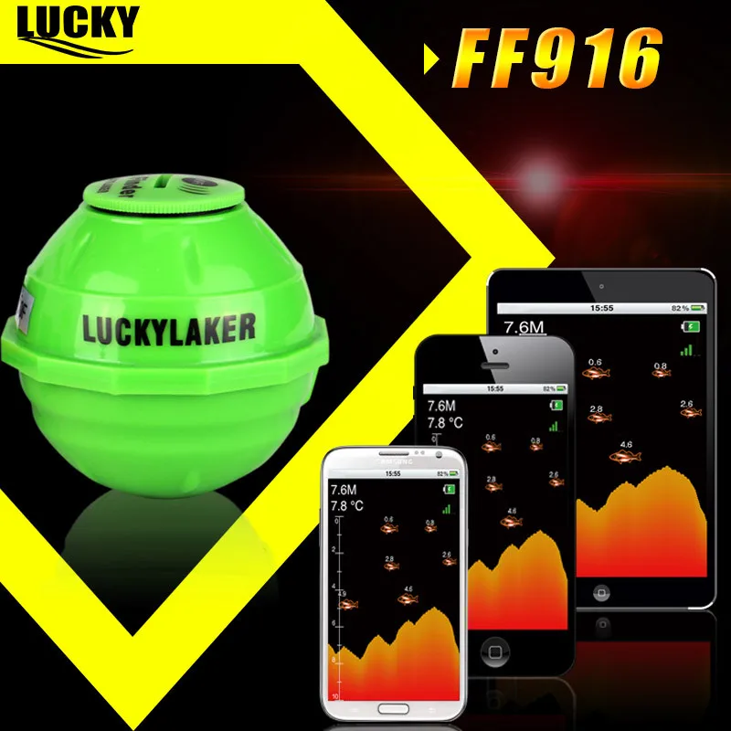 LuckyLaker Wifi рыболокатор FF916 беспроводной рыболокатор сигнализация русский сонар рыболокатор устройство обнаружения рыбы для IOS Android телефонов