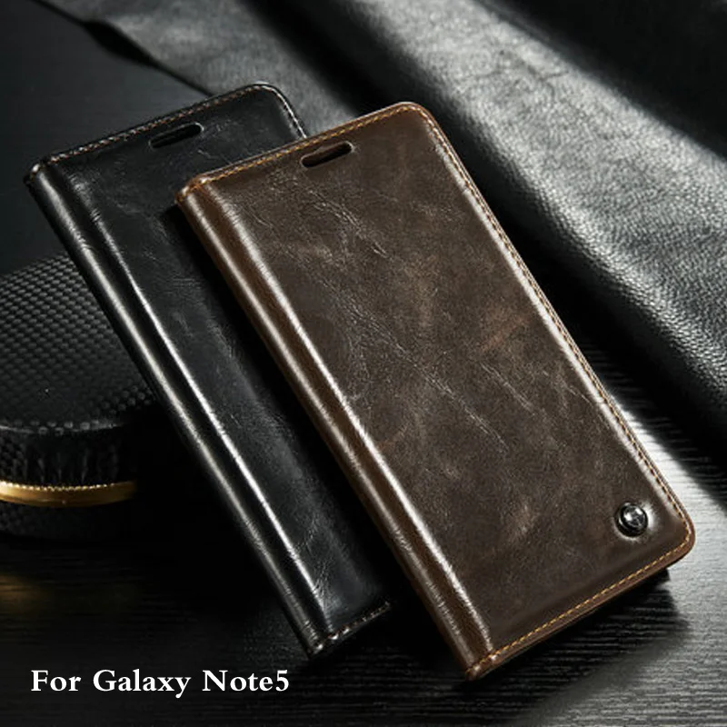 

CaseMe Flip Case For Samsung Galaxy Note 5 Cover Business Luxury leather Magnet Card Slot Book Holder Wallet Bag Phone Case