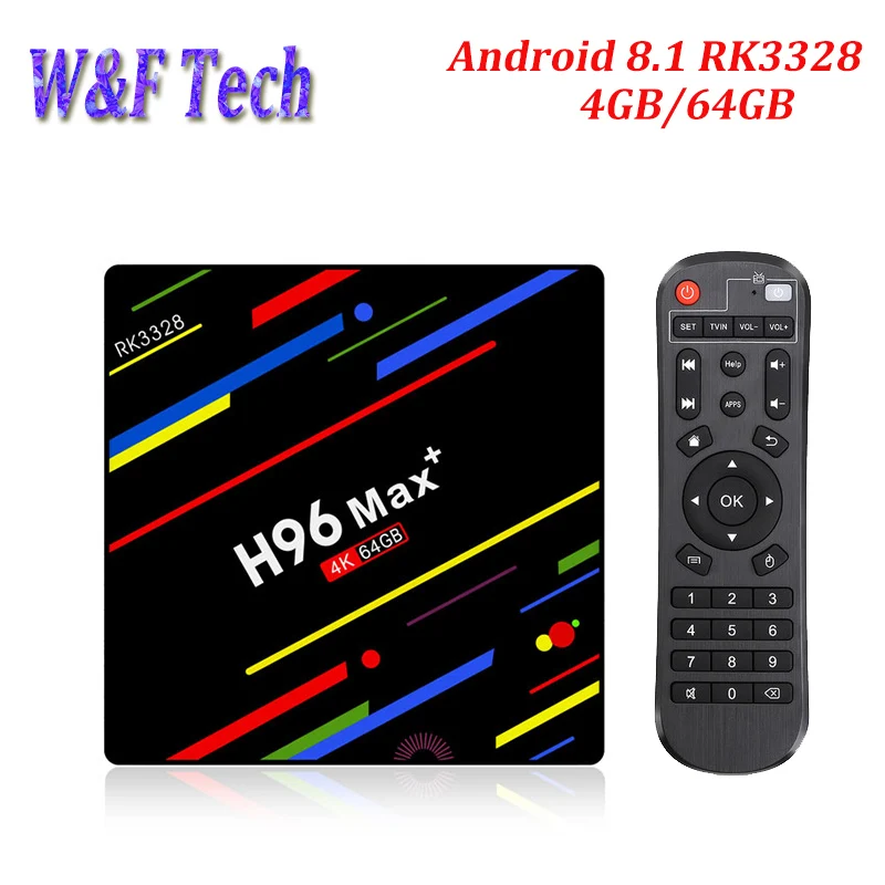 

5PCS H96 MAX Plus Android 8.1 TV Box Smart Set top box Rockchip RK3328 4GB 32GB 64GB USB3.0 H.265 4K Smart Media Player