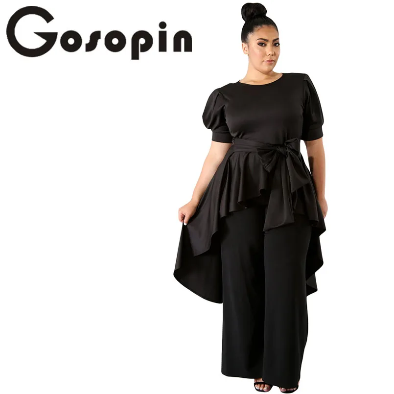 Gosopin Ruffle t Shirt Over size d белый офисный Женский Топ Модный женский дизайнерский