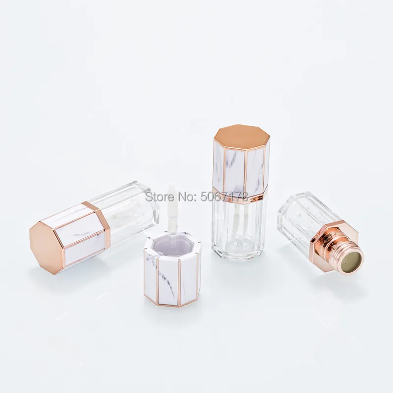 

10/30/50pcs Marble Empty Lip Gloss Tube Clear Lip Balm Tubes Containers 5ml Lipstick Fashion Refillable Bottles Lipgloss Tubes
