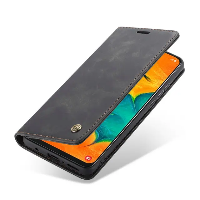 Черный Роскошный кожаный чехол-кошелек для samsung A40, чехол A40, samsung Galaxy A40, чехол для телефона, откидной противоударный чехол для samsung Galaxy A 40 - Цвет: Черный